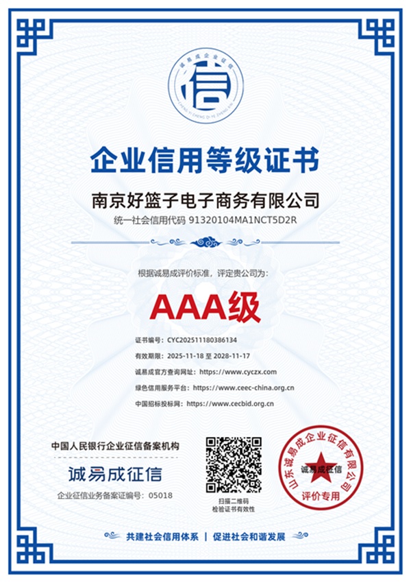 企业信用等级证书